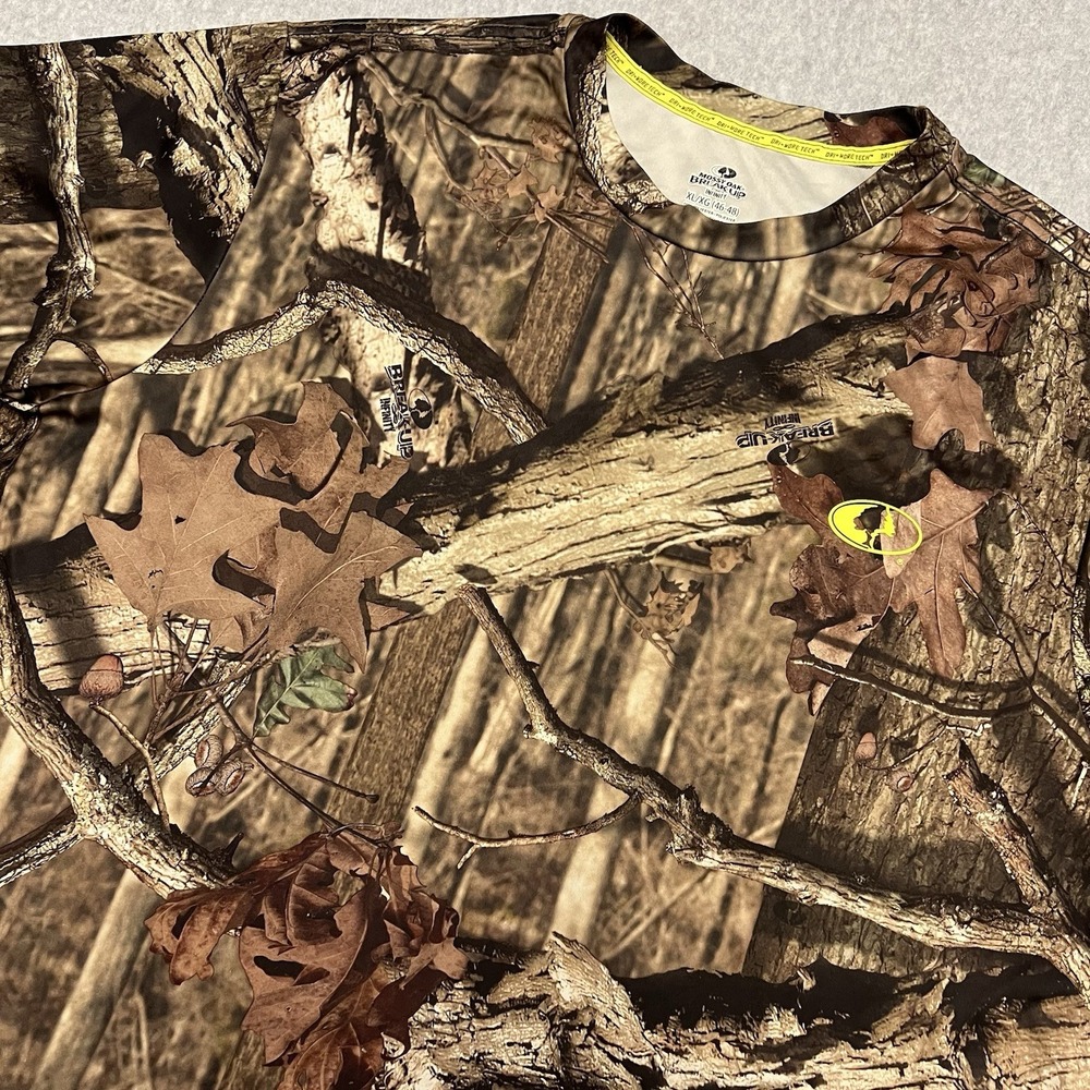 Mossy Oak Shirt Men's XL Camo Short Sleeve Break Up Infinity Outdoor Hunting